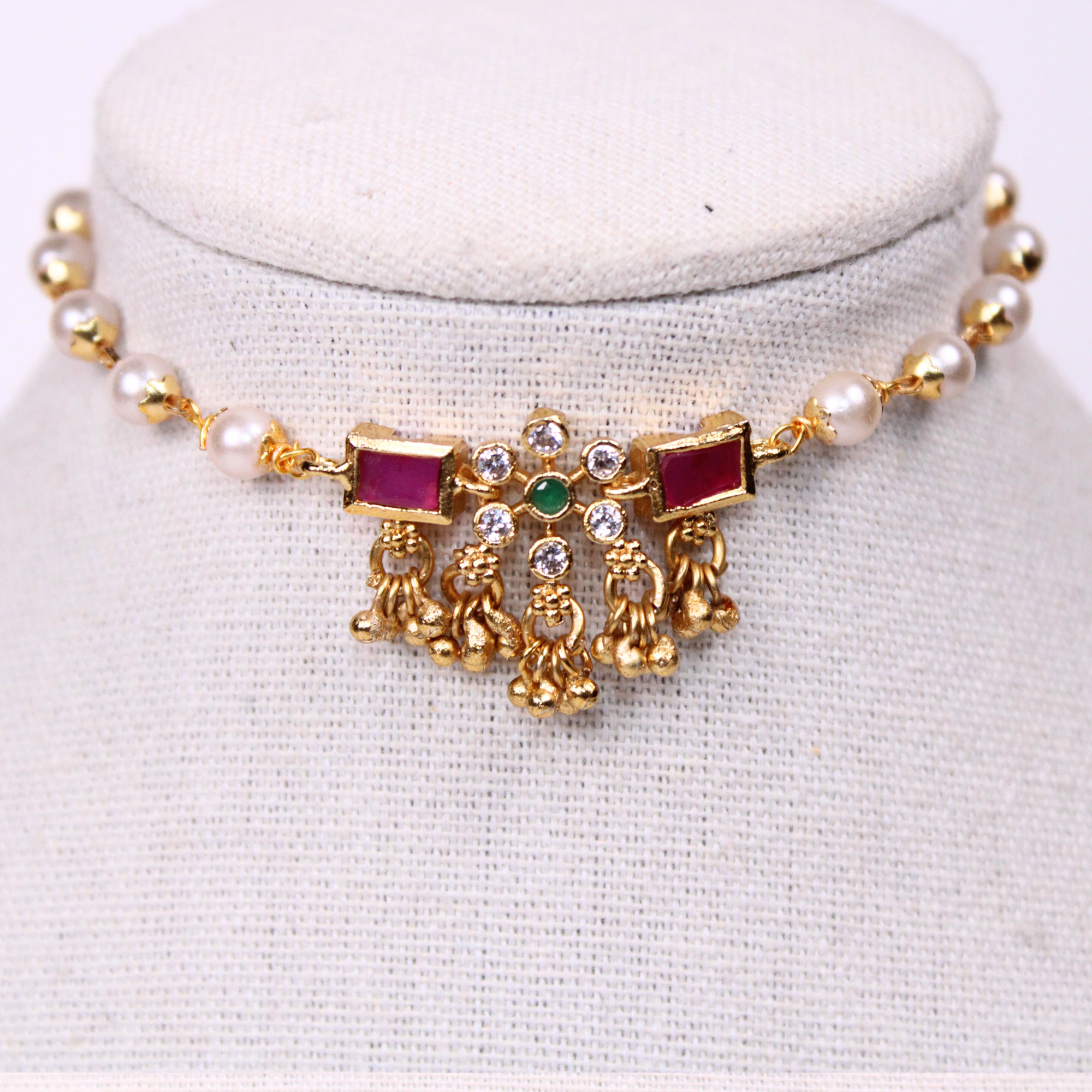 Malar Choker and Jhumka Earrings Set