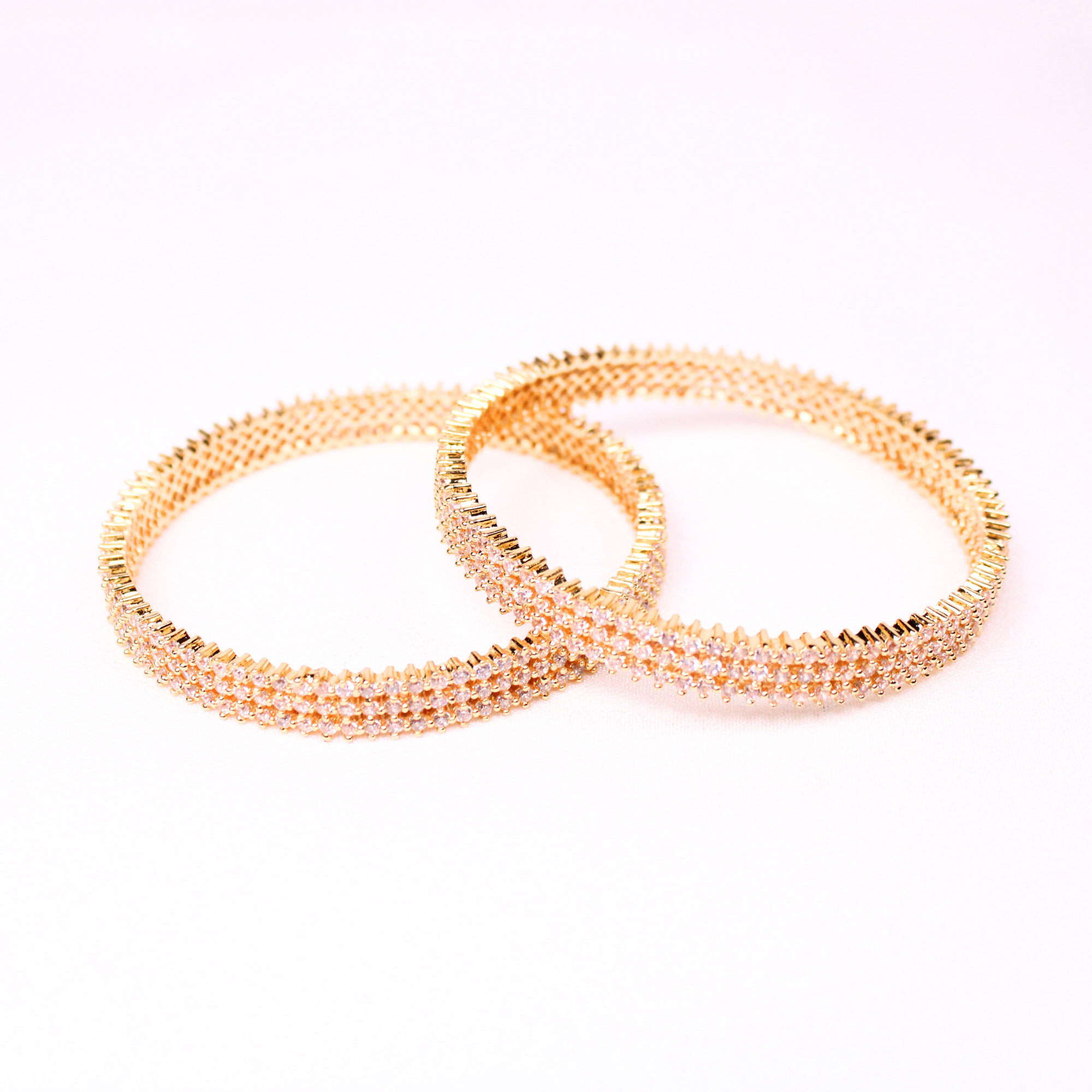 Triple Row CZ Bangles
