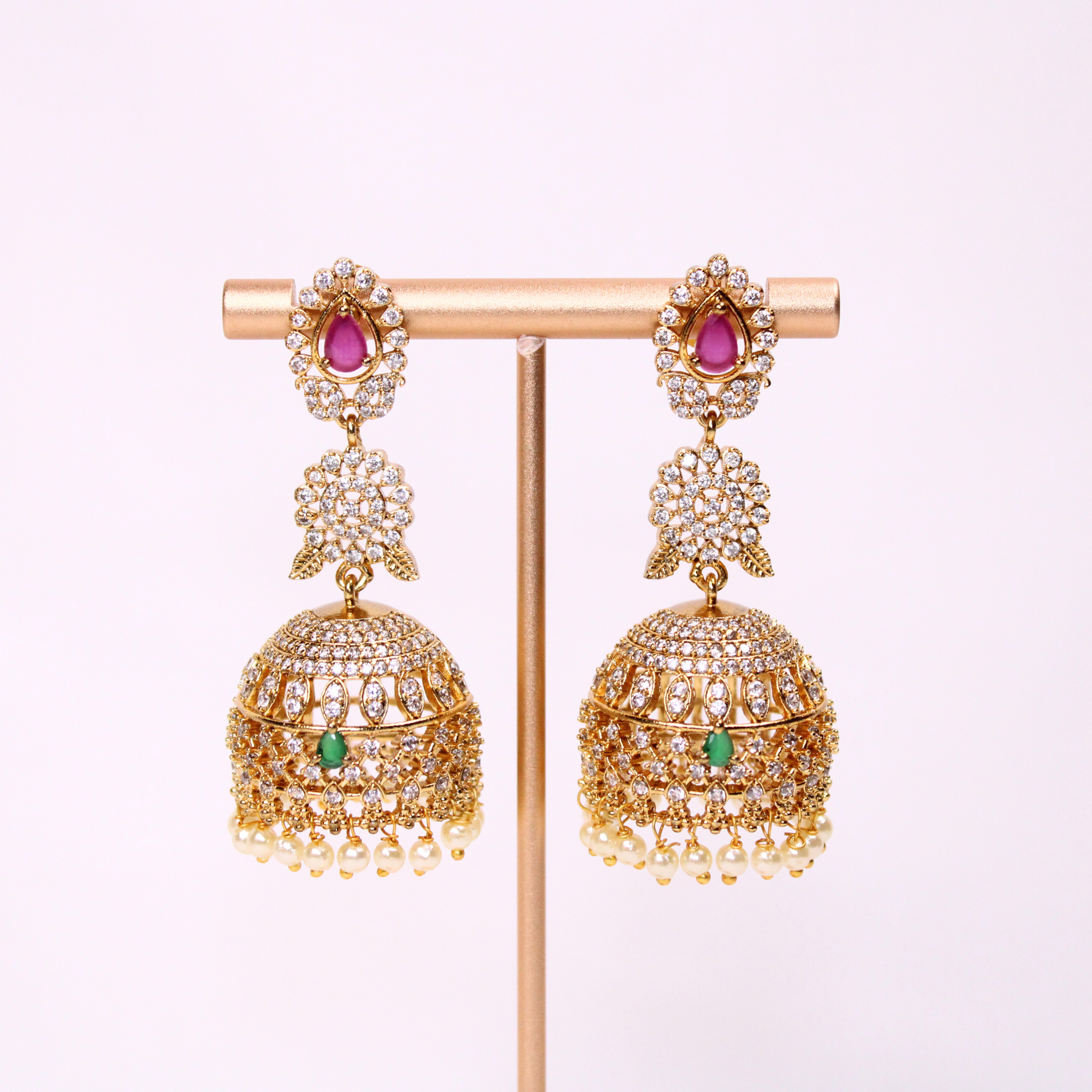 Ruby Dewdrop Heritage Earrings