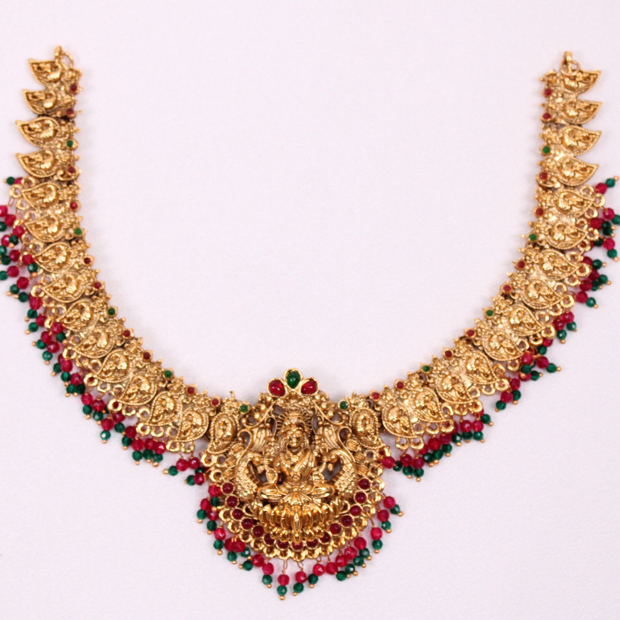 Lakshmi Heritage Temple Necklace Set with Earrings