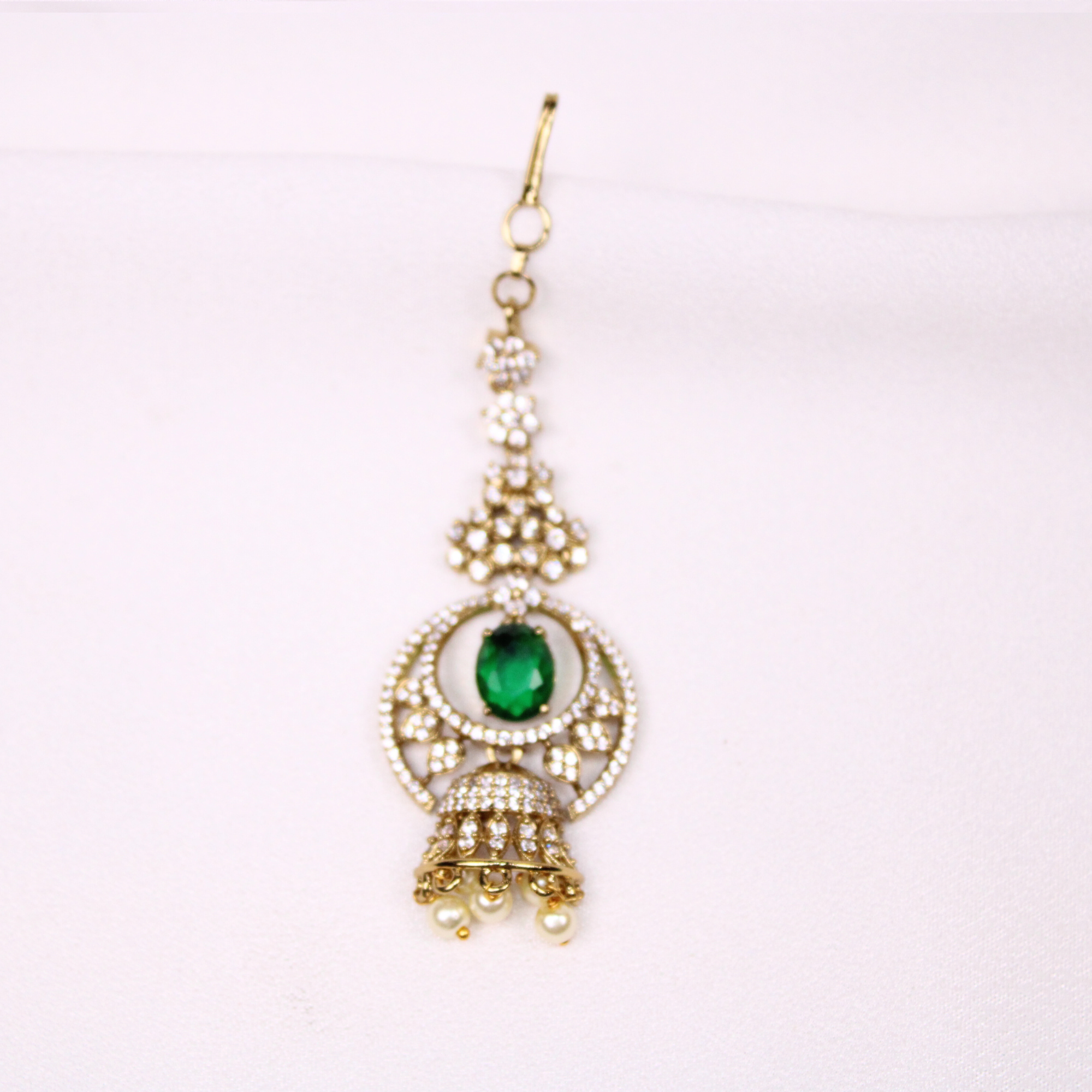 Emerald Crescent Netti sutti with Jhumka Drop