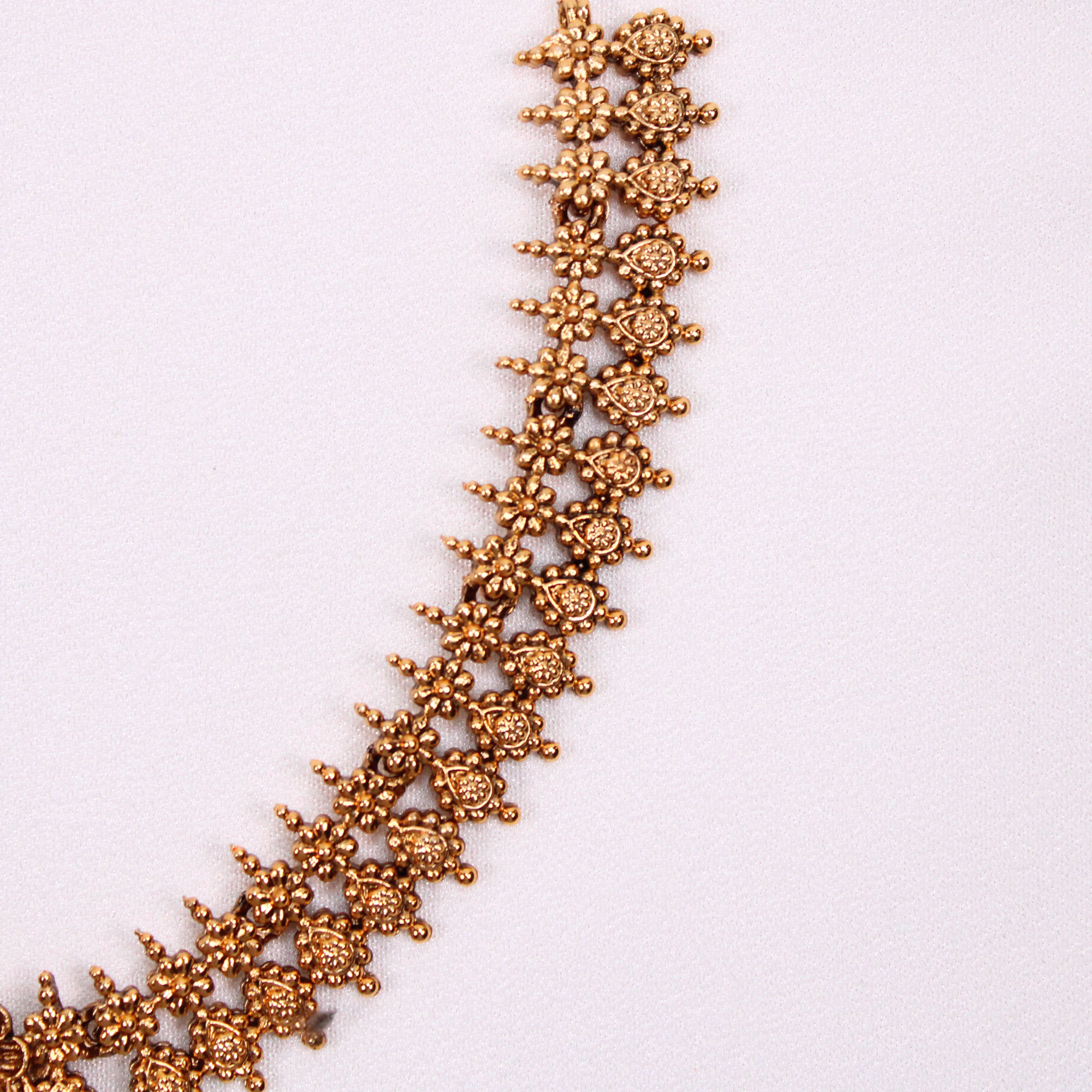 Goddess Lakshmi Temple Necklace Set with Earrings