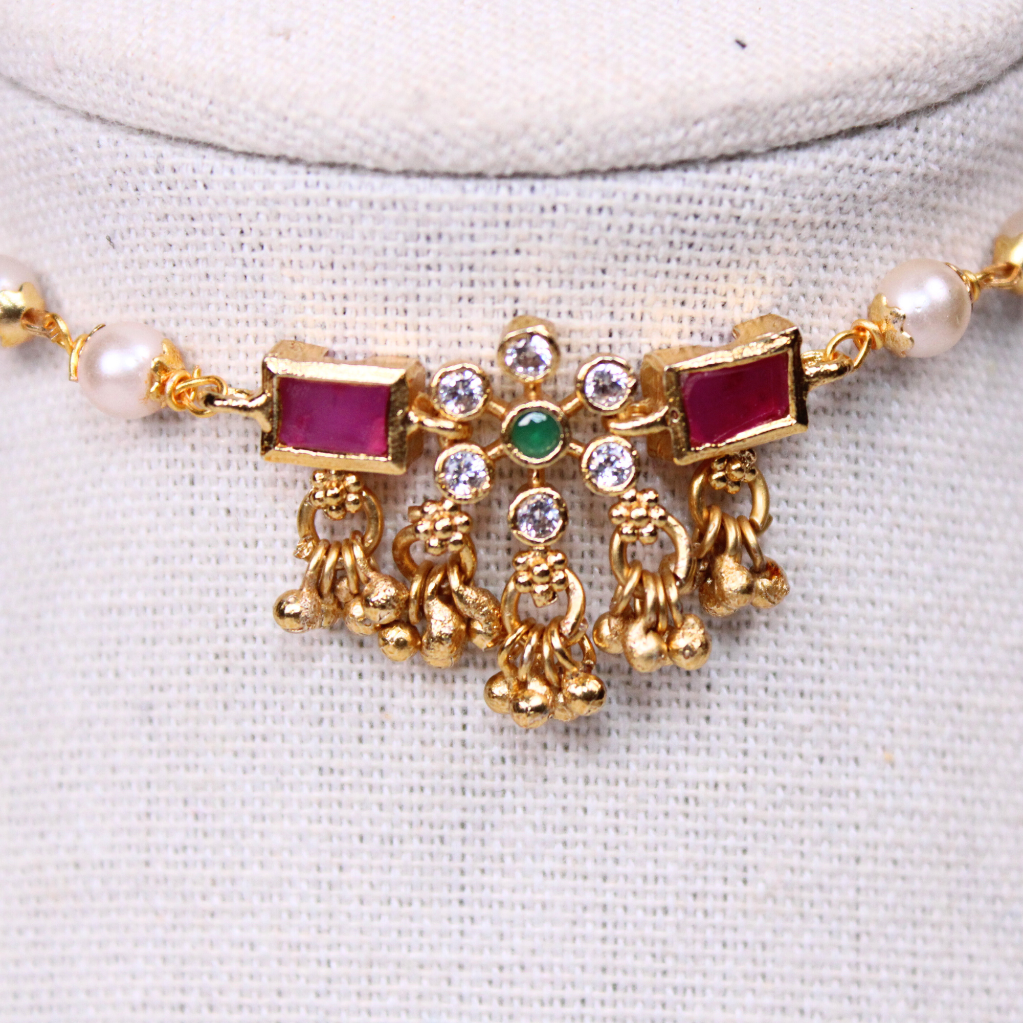 Malar Choker and Jhumka Earrings Set