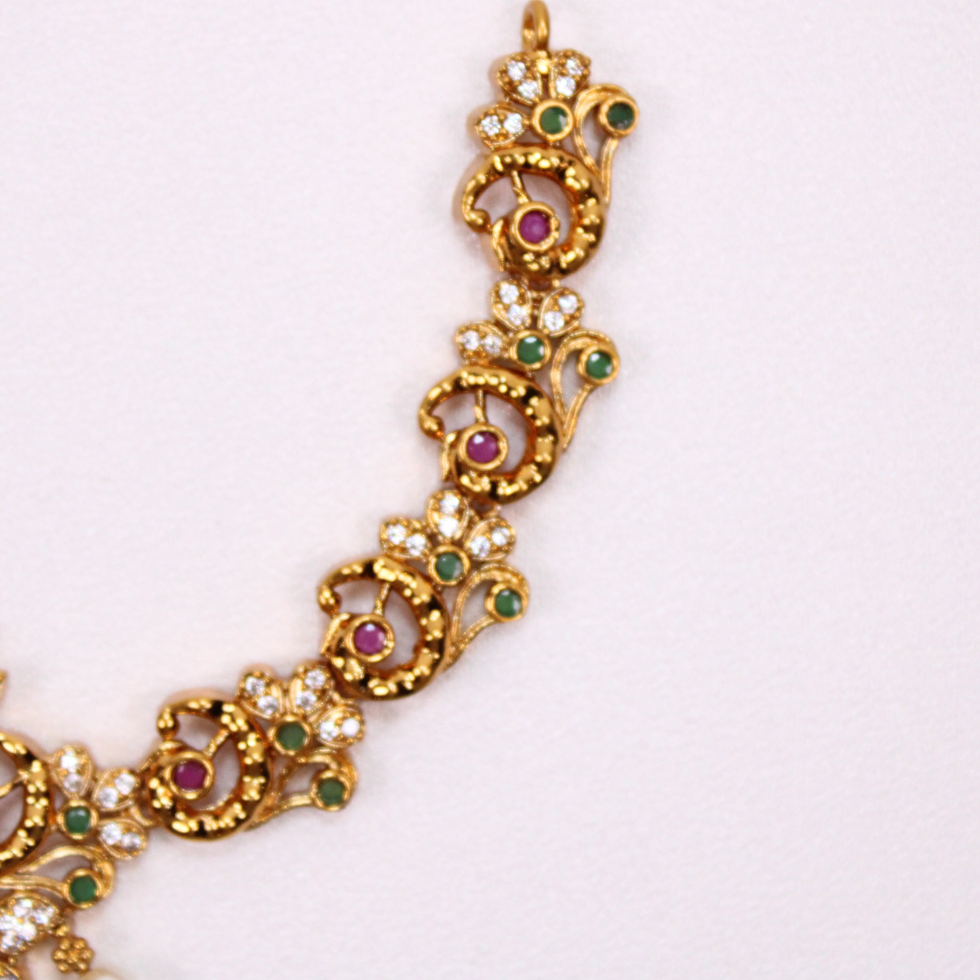 Lakshmi Floral Heritage Necklace Set with Earrings