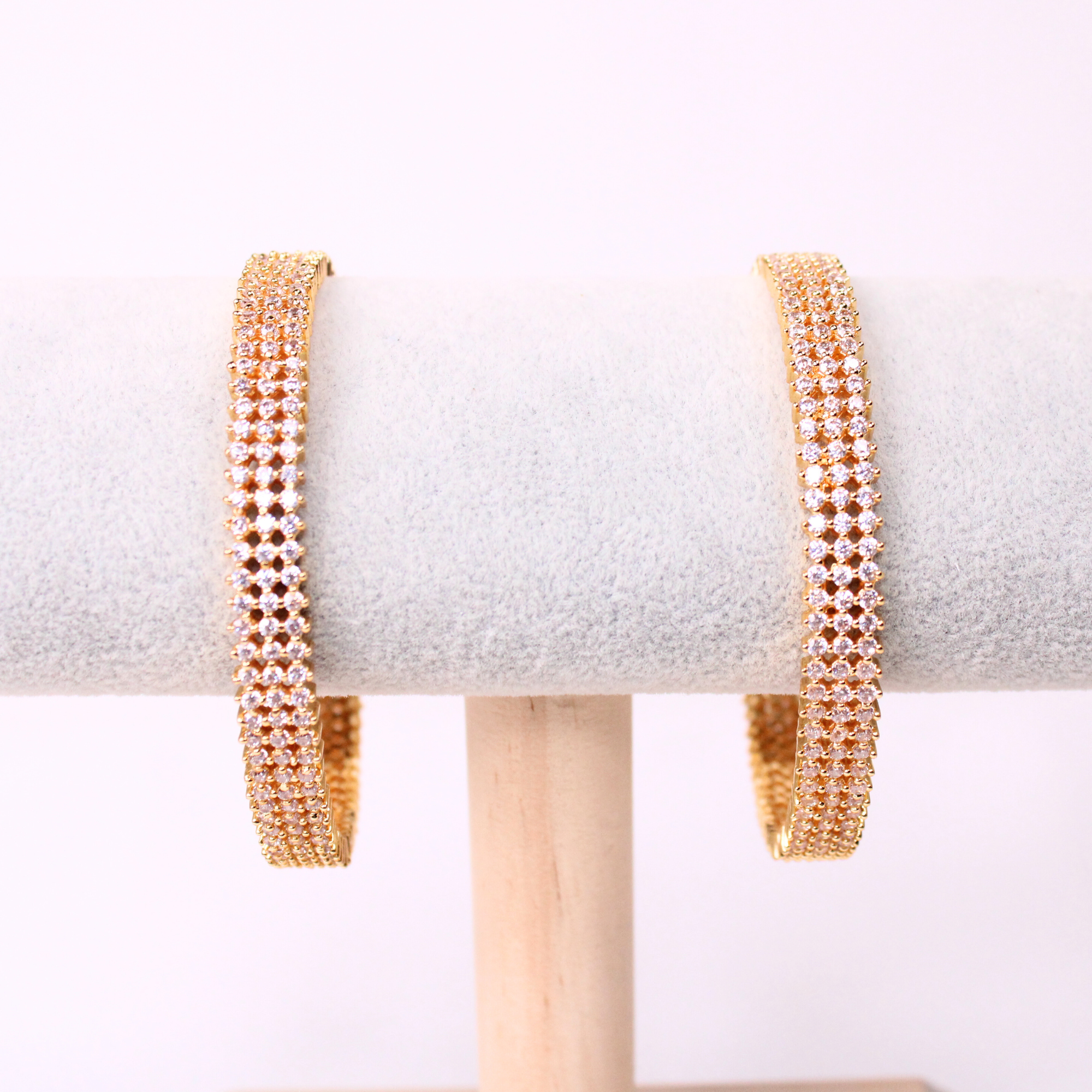 Triple Row CZ Bangles