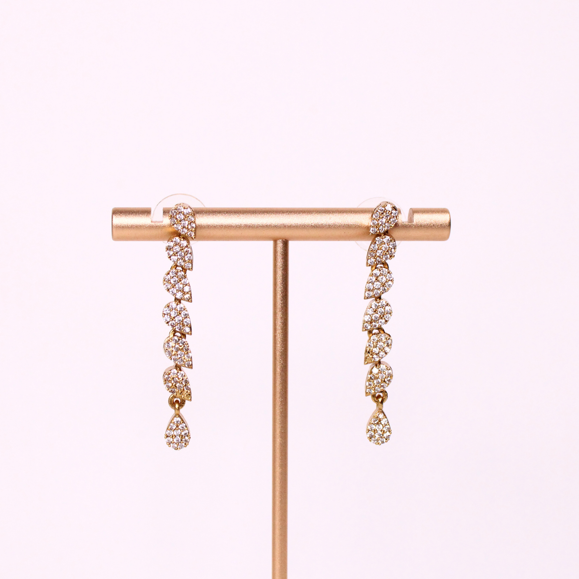 Gold-Plated Manga Motif Stone Necklace and Earrings Set