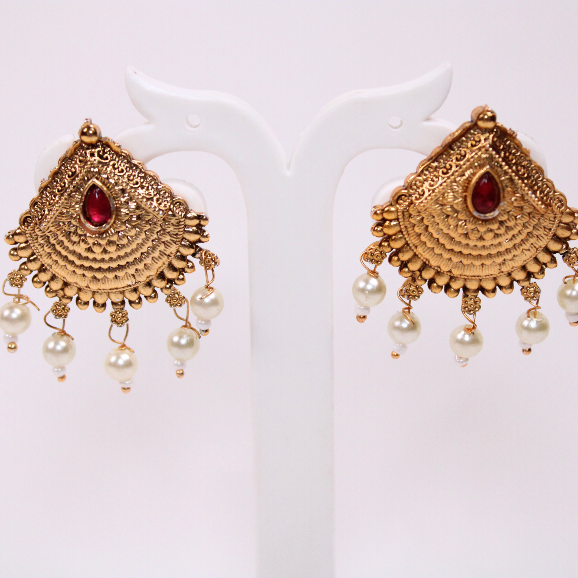 Goddess Lakshmi Temple Necklace Set with Earrings