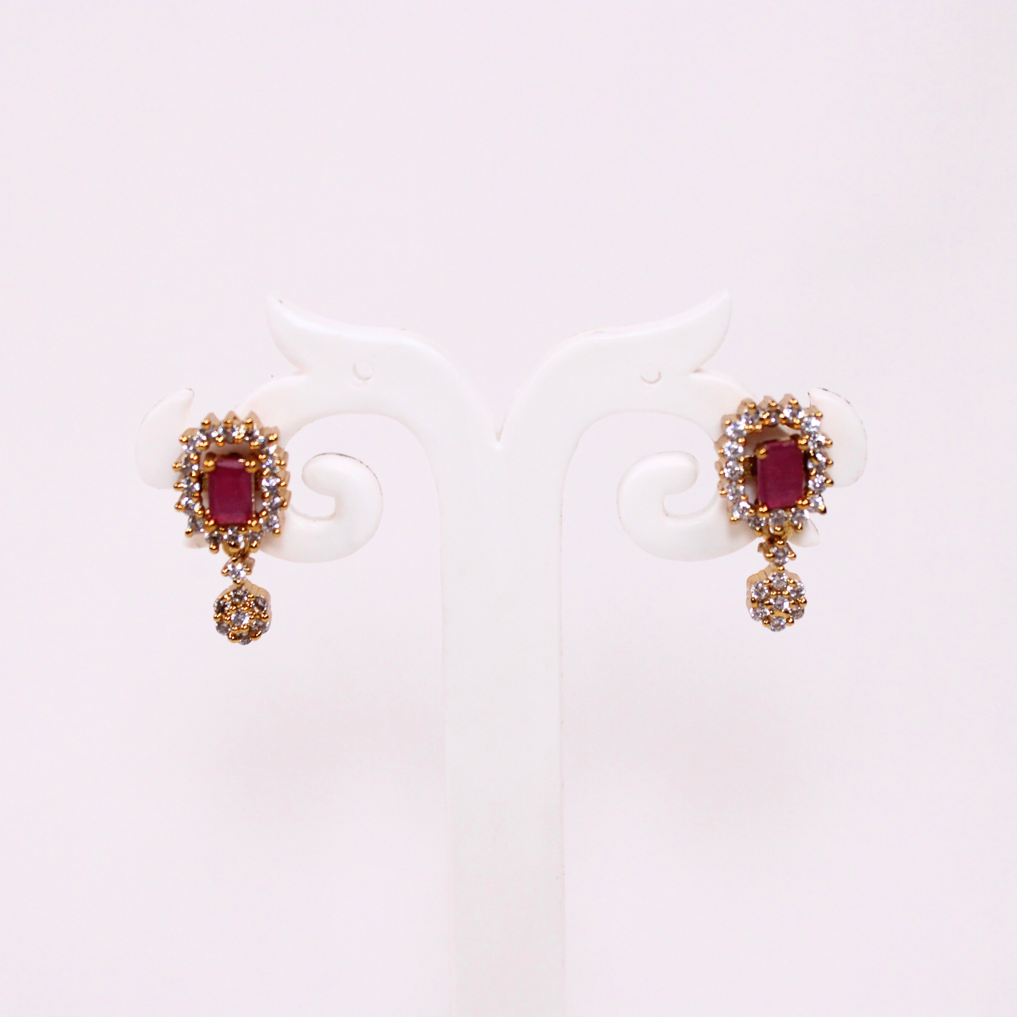 Royal Emerald-Ruby Floral Necklace Set with Interchangeable Accents