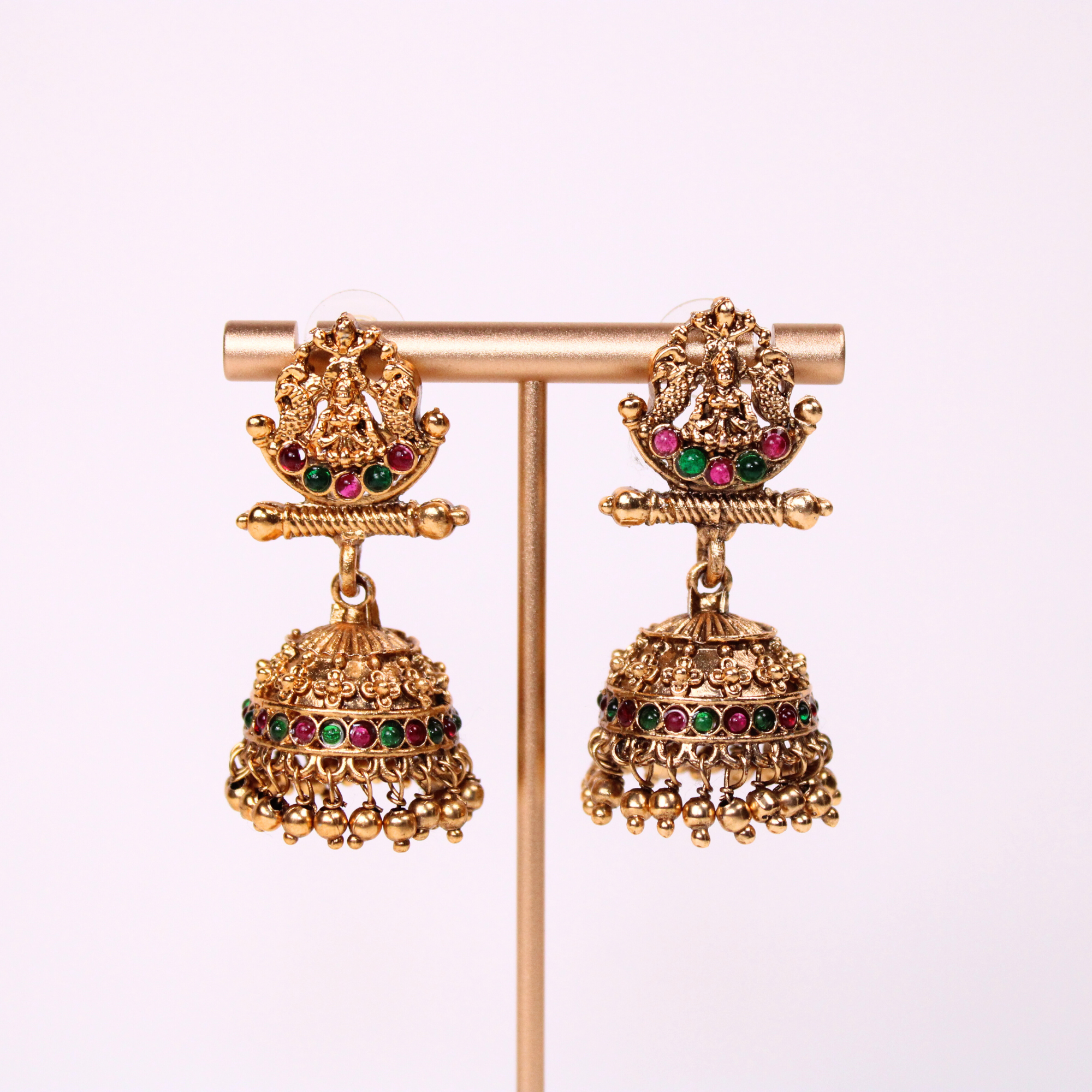 Guttapusalu-Style Lakshmi Choker Set with Earrings