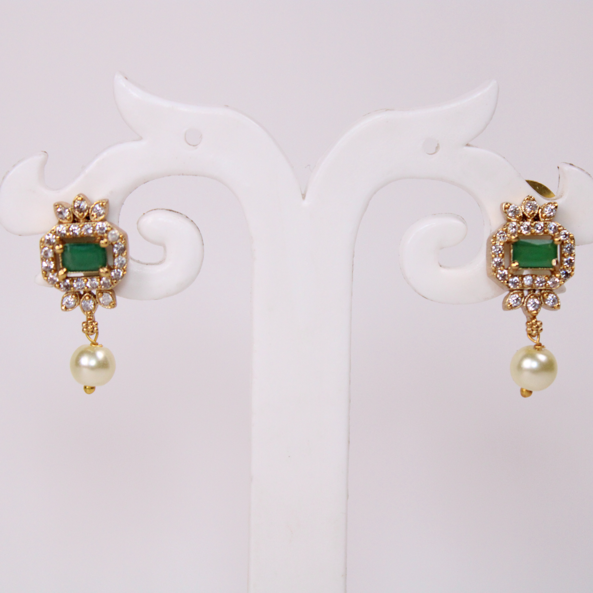 Rectangular Motif Choker and Drop Earrings Set