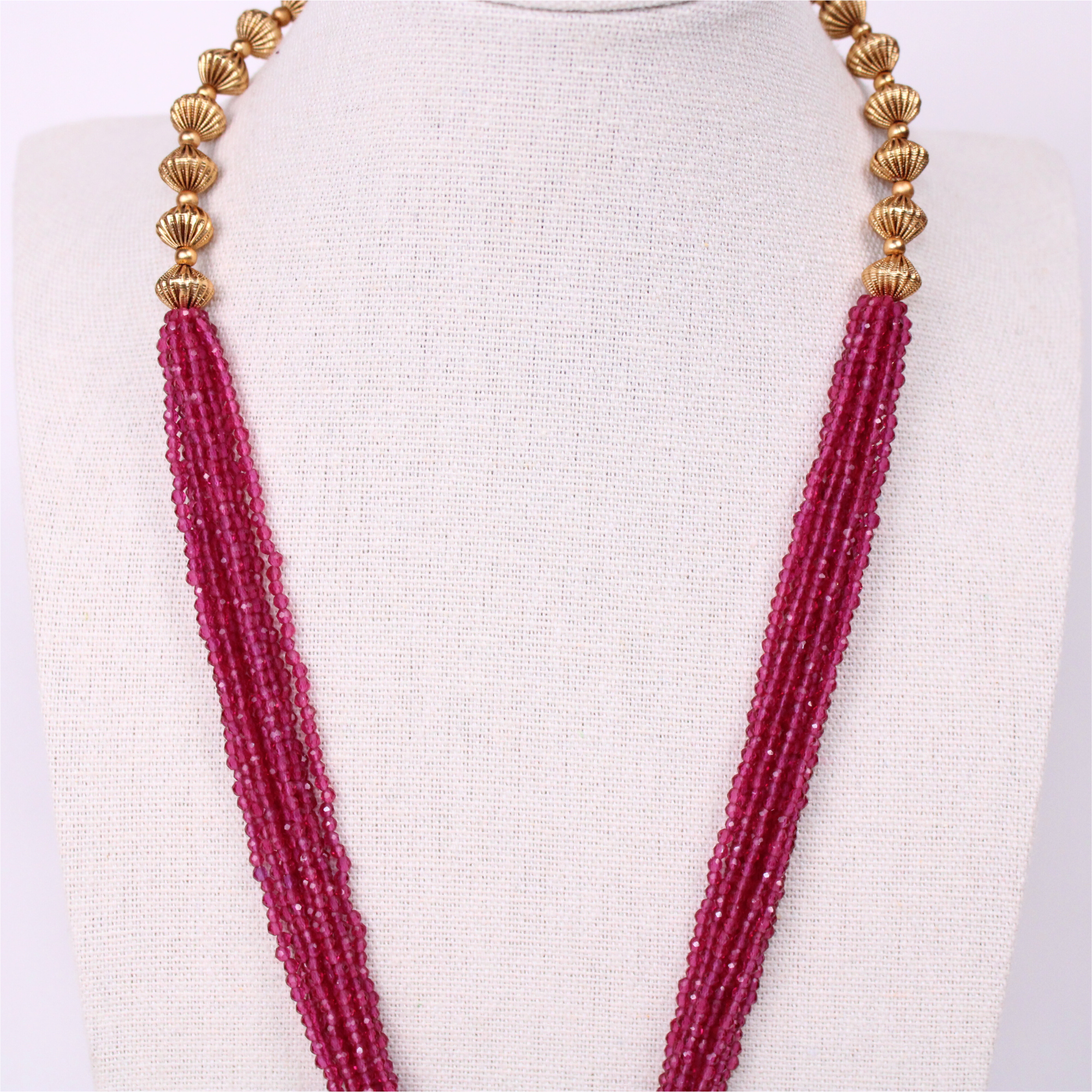 Lakshmi Diamond-Shaped Temple Aram Set with Earrings