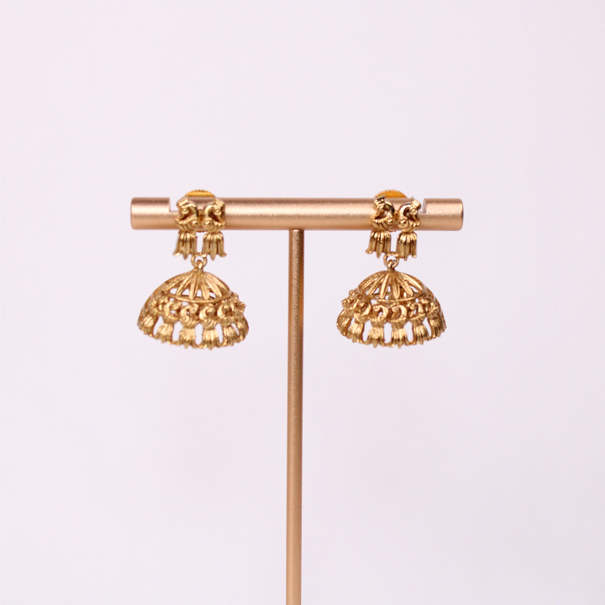 Bird Motif Temple Aram Set with Earrings
