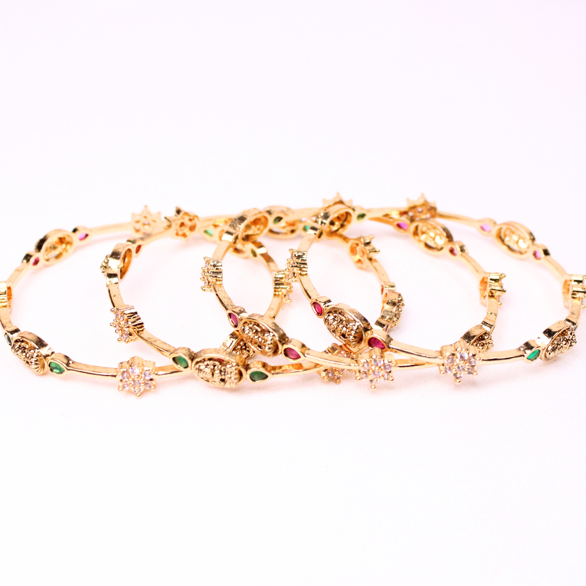 Lakshmi Oval Gem Bangles