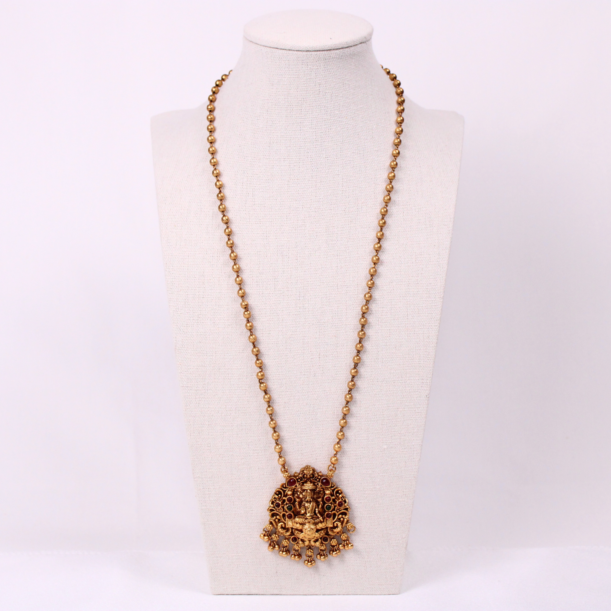 Lakshmi Halo Temple Aram Set with Earrings