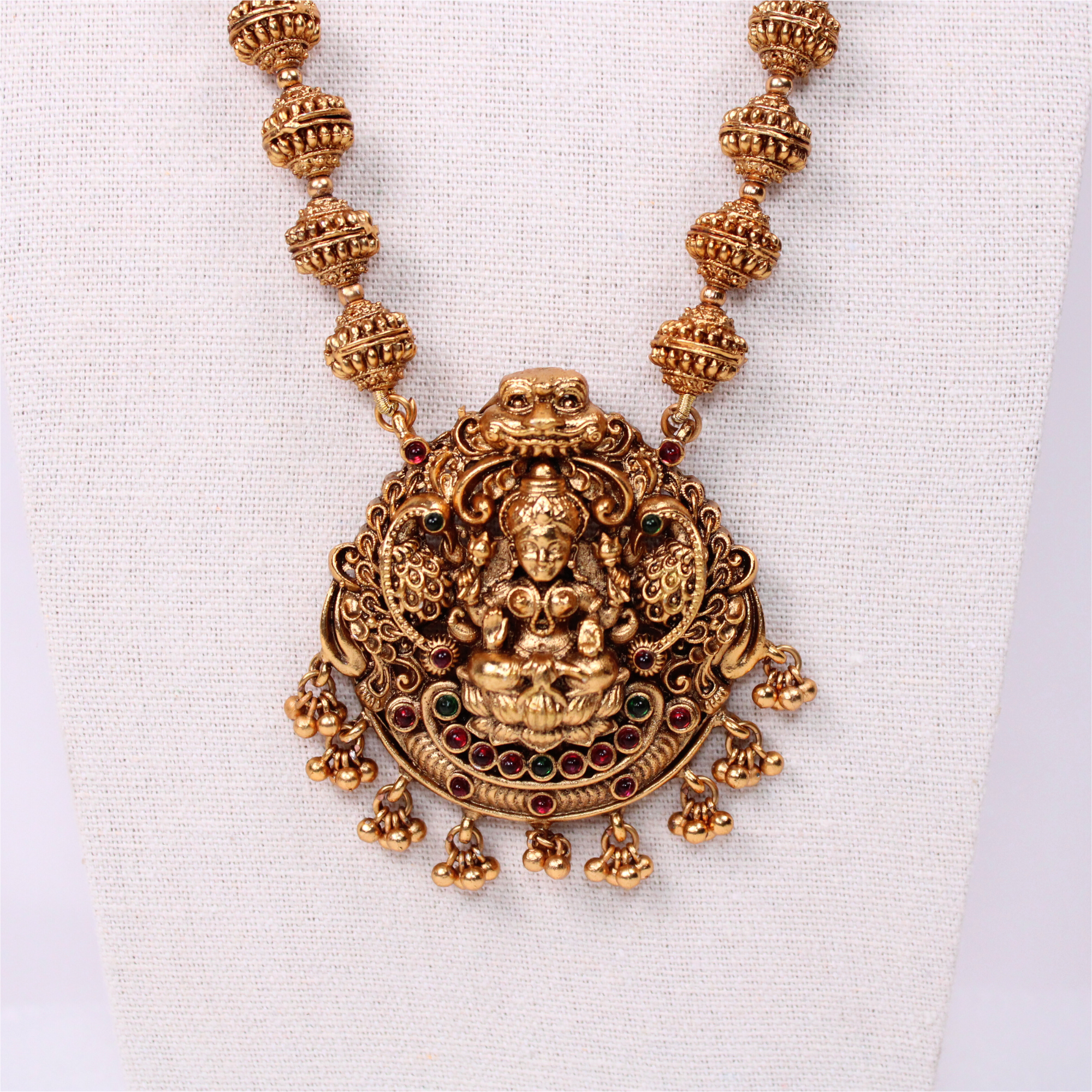 Aram Aram Set with Lakshmi Pendant and Earrings