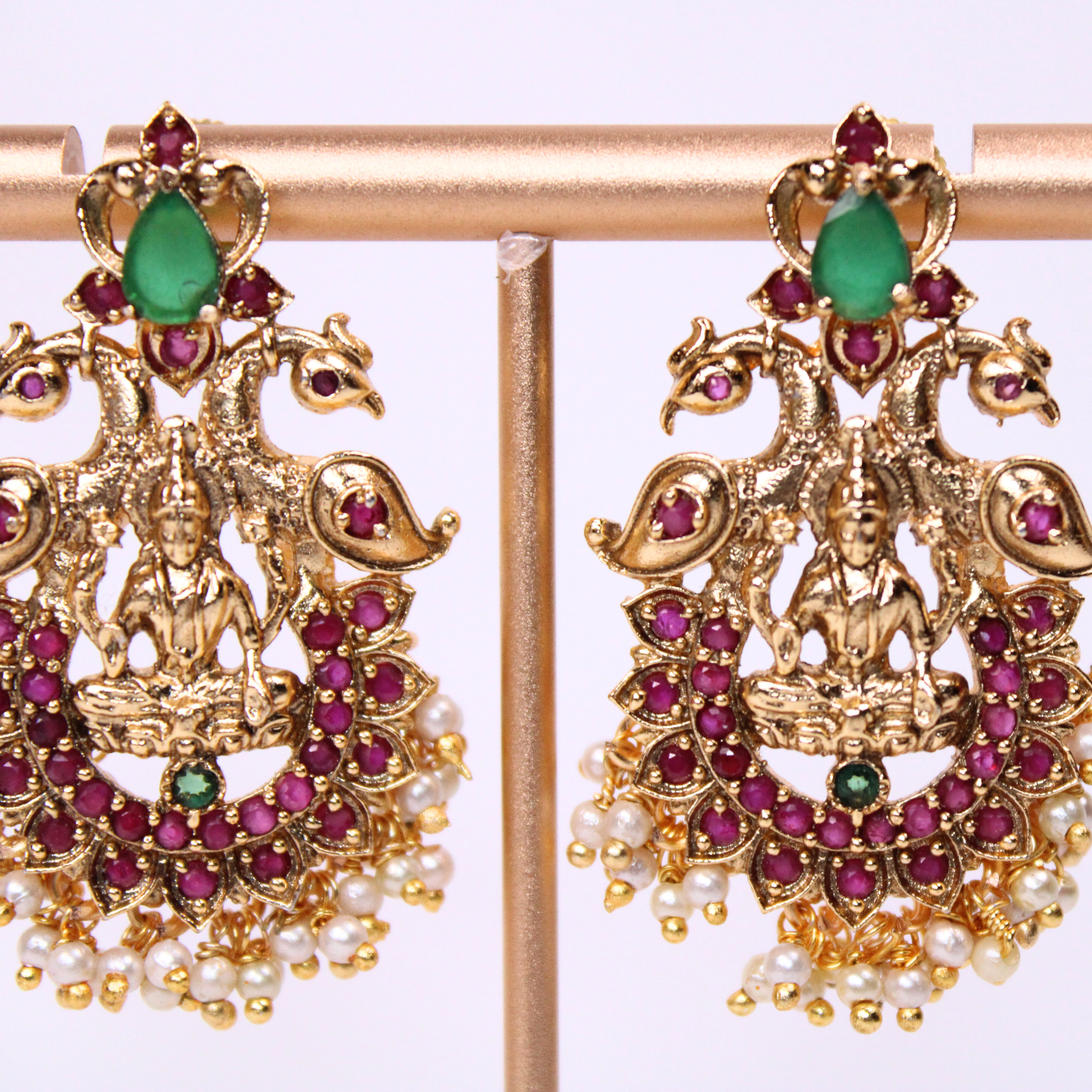 Lakshmi Peacock Heritage Earrings