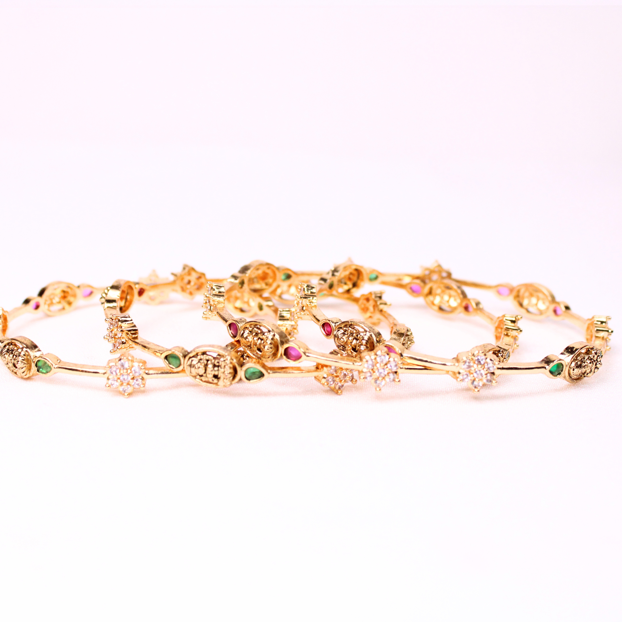 Lakshmi Oval Gem Bangles