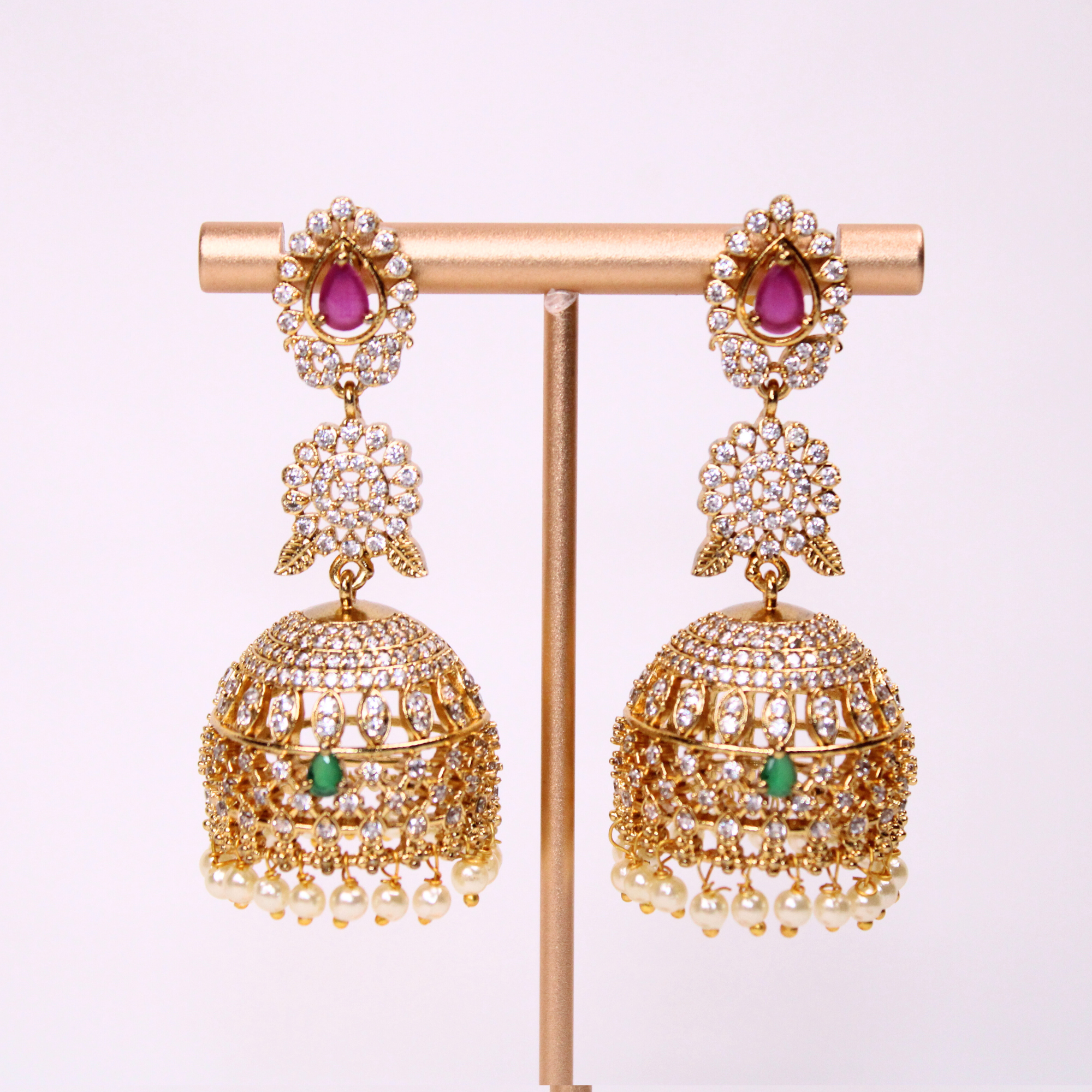 Ruby Dewdrop Heritage Earrings