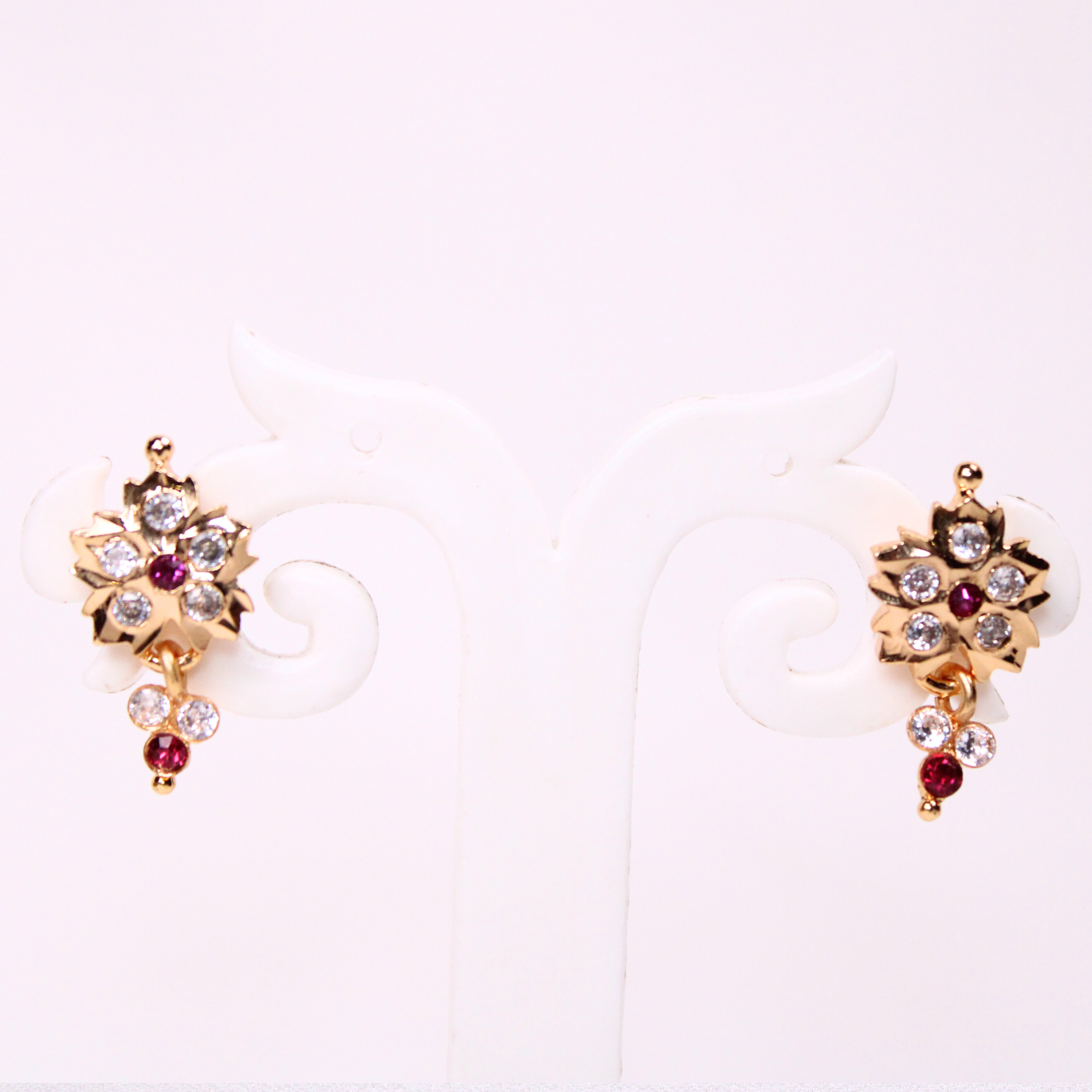 Ruby Bloom Stud Earrings