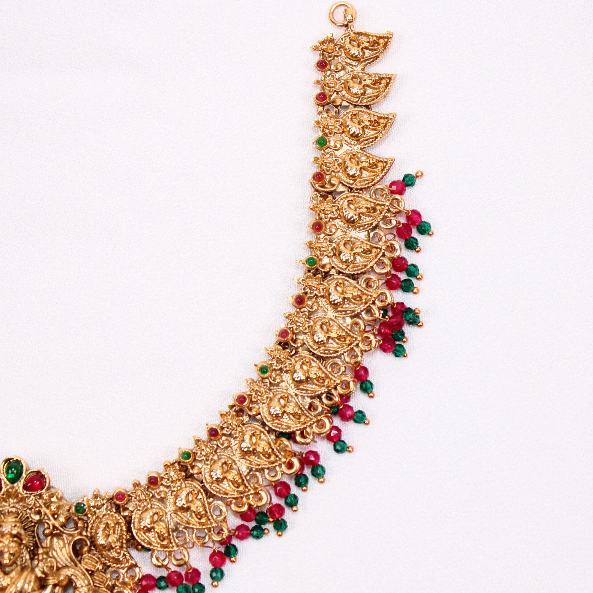 Lakshmi Temple Necklace Set with Earrings