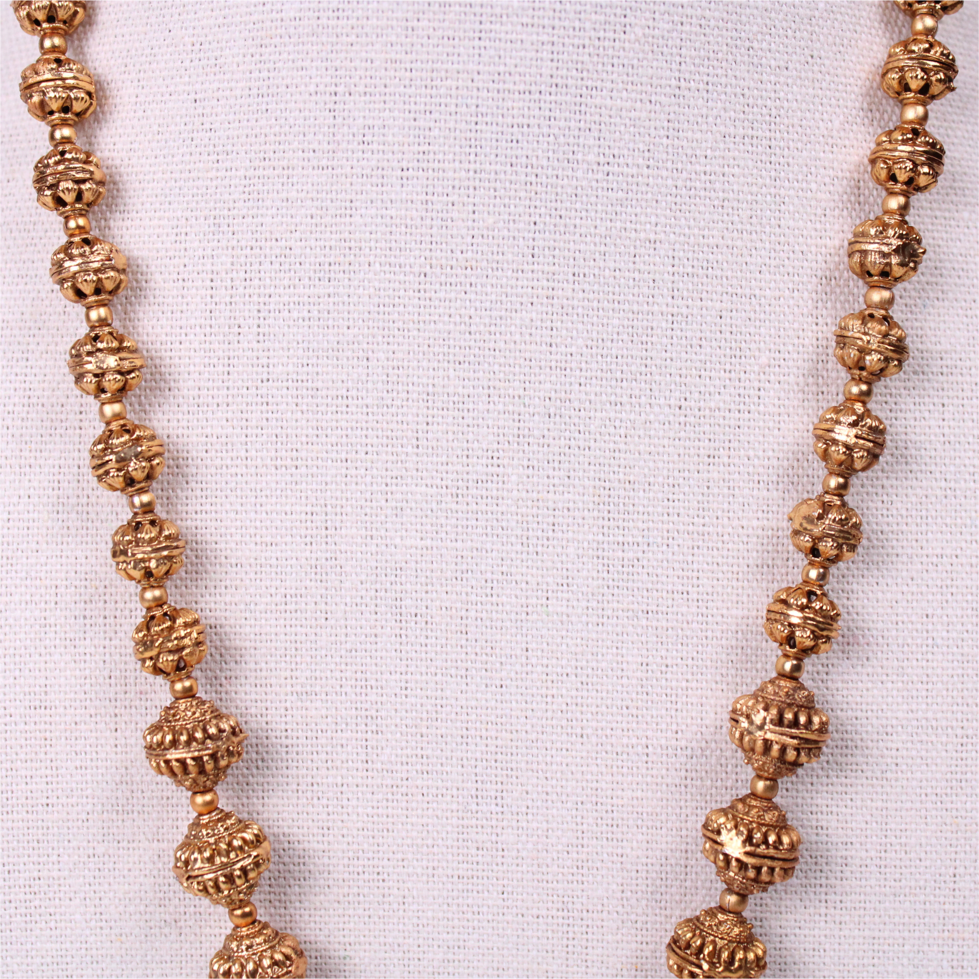 Lakshmi Temple Aram with Emerald Green Earrings