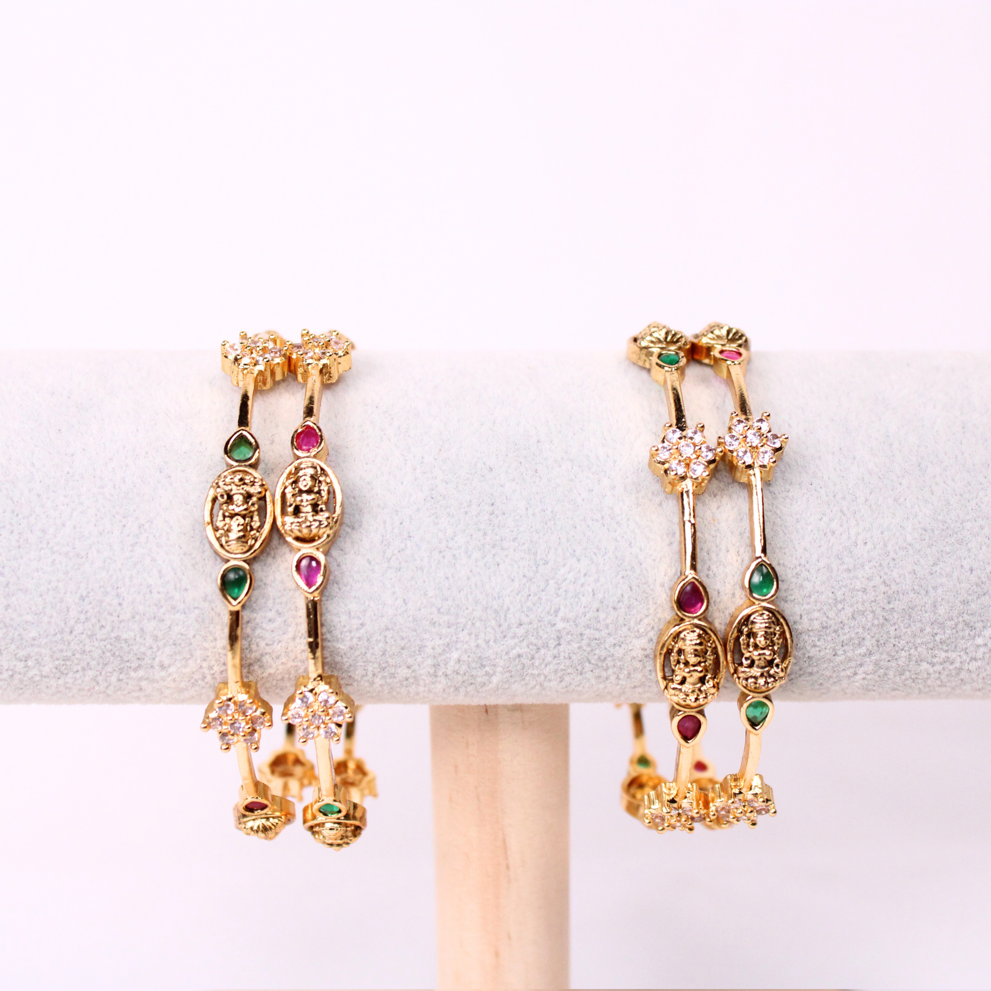 Lakshmi Oval Gem Bangles