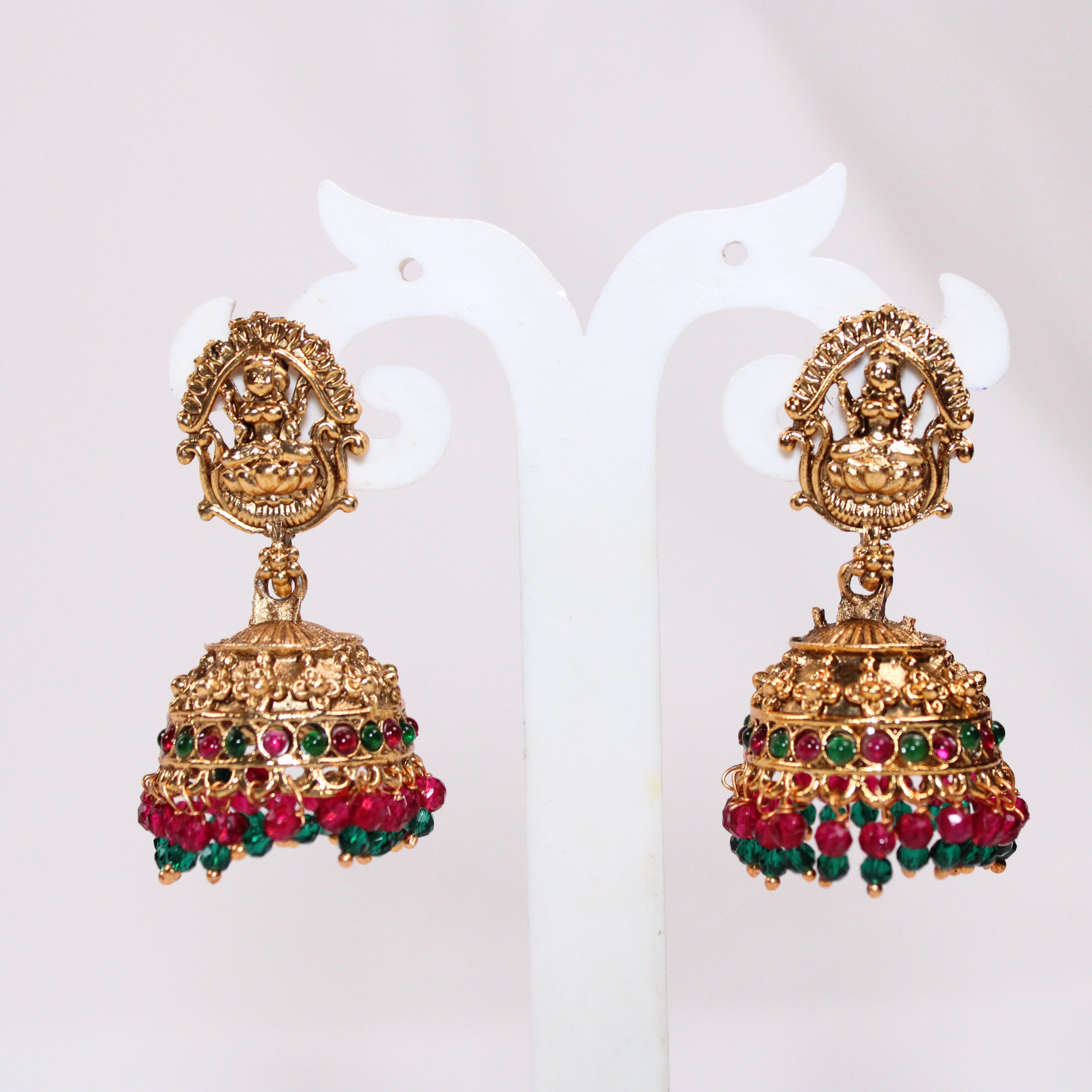 Lakshmi Temple Necklace Set with Earrings