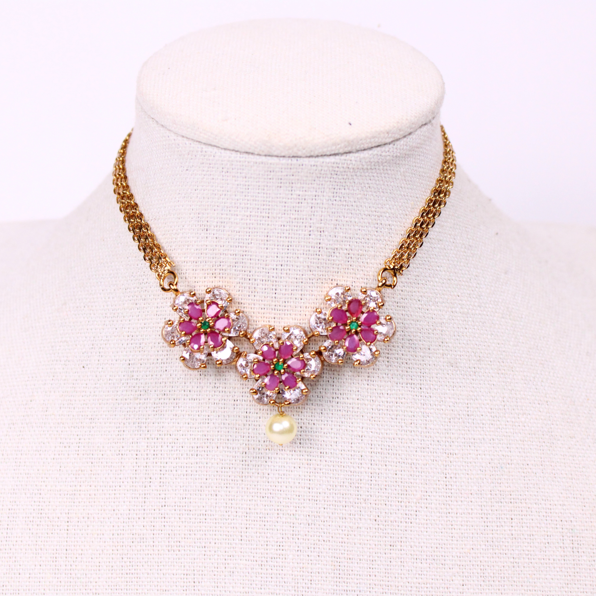 Malar Choker and Drop Earrings Set