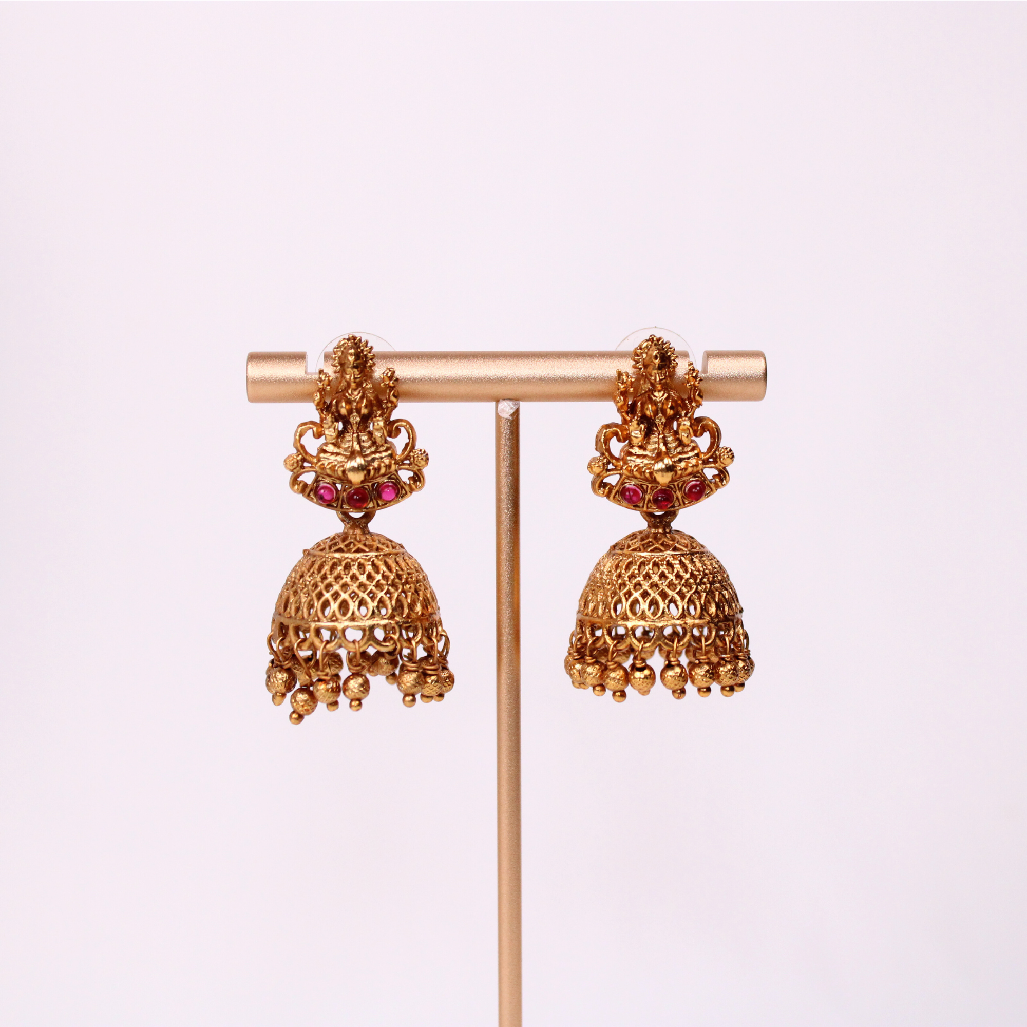 Lakshmi Temple Aram with Shrine Motif and Earrings