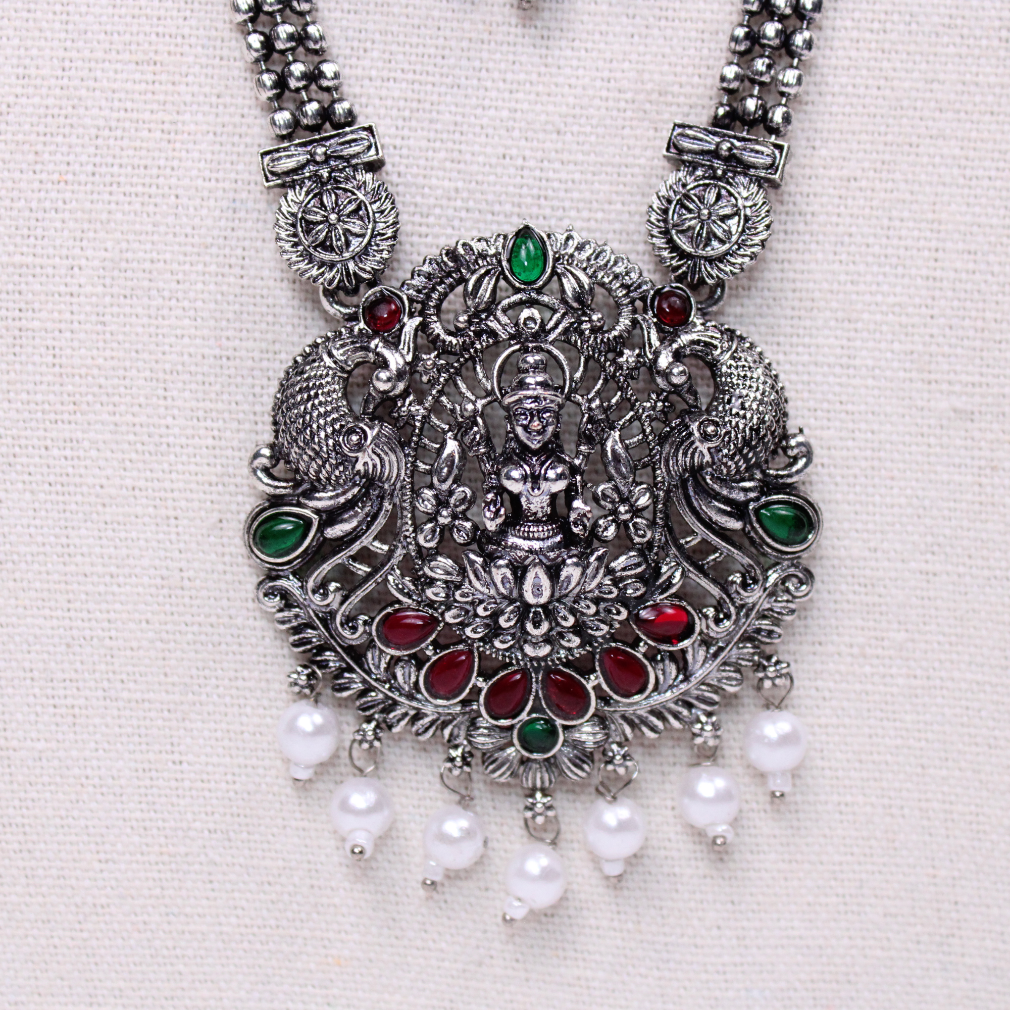 Lakshmi Aram Set with Temple Earrings