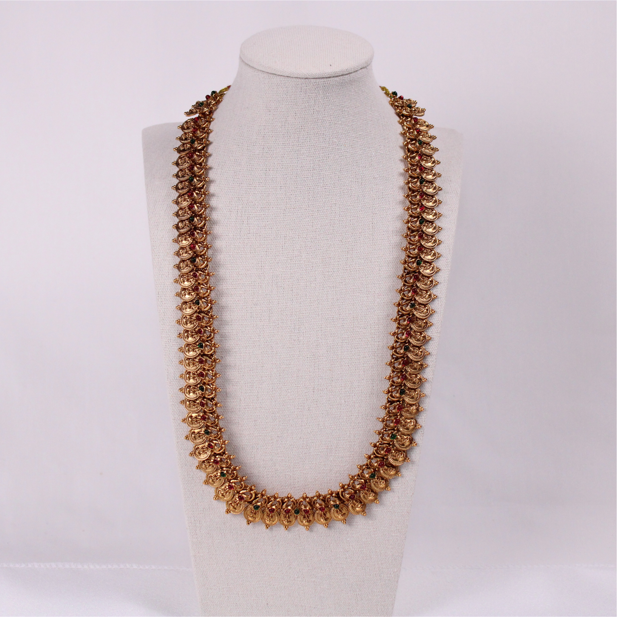 Lakshmi Kasu Mala Aram Set with Earrings